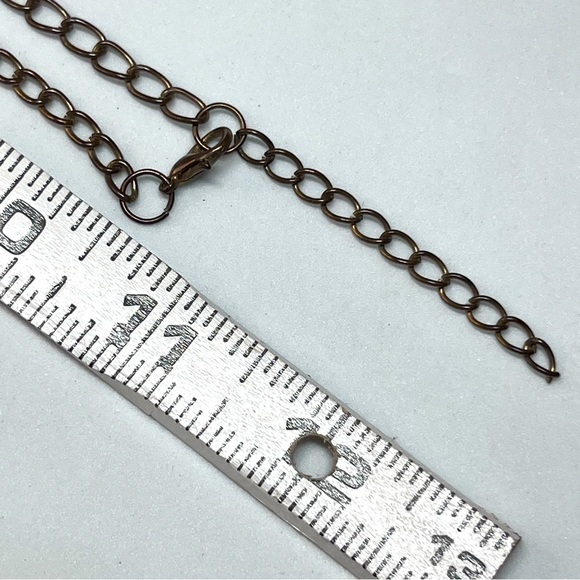 Fringe Bib Copper Black Bead Statement Necklace 21-23" - Picture 7 of 8